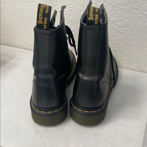 Dr. Martens Black Combat Boots with Polished Leather - Picture 3 of 8